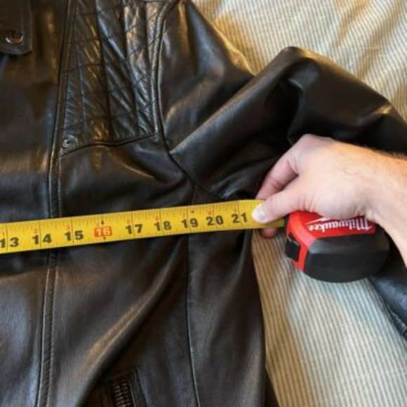 All Saints Men's black leather jacket Conroy - Picture 5 of 5